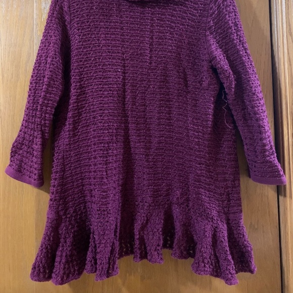 Cranberry Ruffled Cardigan - Picture 4 of 5